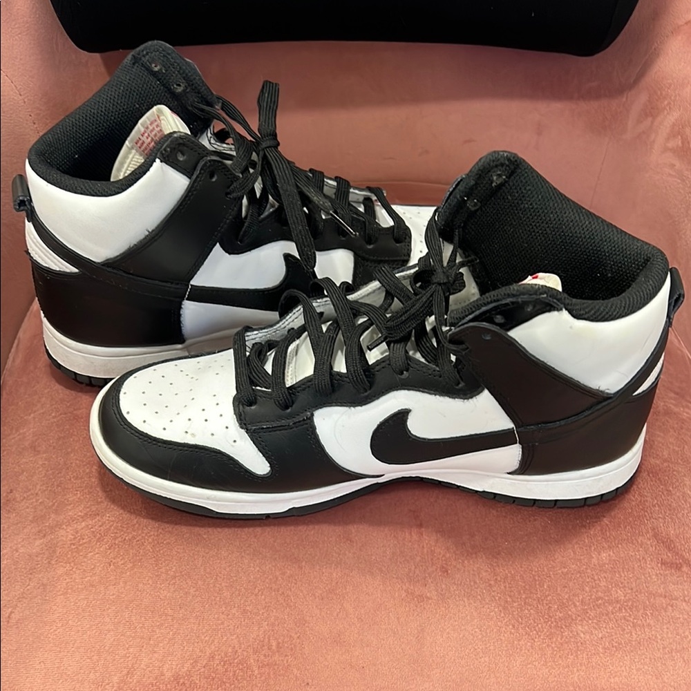 Black and White High-Top Sneakers